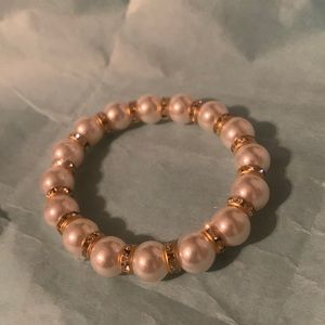 Pearl, Gold and Diamond Bracelet